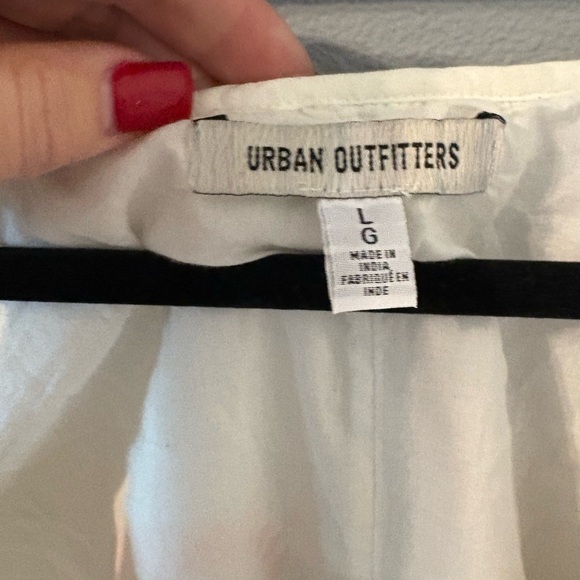 Women's White and Orange Top L - Picture 2 of 4